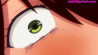 Beautiful adult film star with huge cans meets her followers and gets rough sex in anime porn