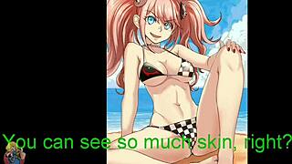 Hentai featuring Junko Enoshima from the popular video game Danganronpa on Rule 34