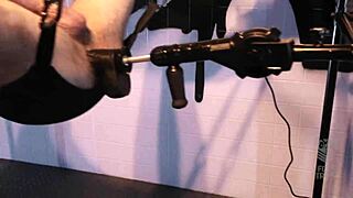 Muscular men engage in hardcore BDSM with machines