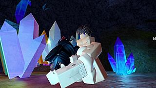 3D adult movie with a big assed girl in a cave