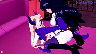 3D animated My Hero Academia hentai with big-boobed girls