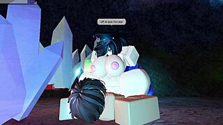 3D adult movie with a big assed girl in a cave