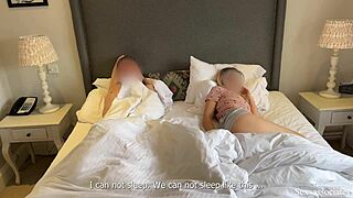 Sharing a bed with a coworker ended in sex