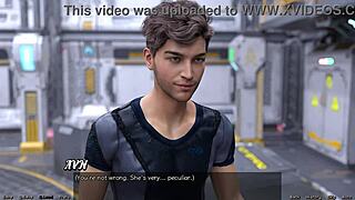 3D animated game with a hot robot girl