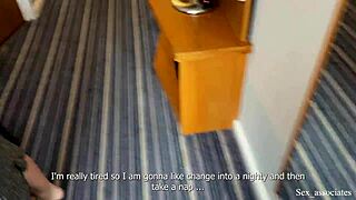 Stepmother and stepson have an accidental intimate experience in a hotel room