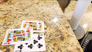 Steamy strip poker game with seductive stepmom Coco Vandi