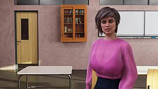 Hentai game with big natural tits called Mils of Sunville