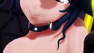 Cartoon porn with a solo performance of an anime girl