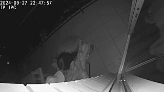 Cheating wife and best friend have sex on balcony