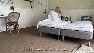 Stepmom and stepson's forbidden love in hotel room