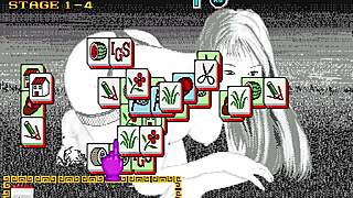 Retro arcade game with Asian characters and erotic themes with monsters