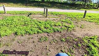 Outdoor sex in a public park with hidden cam