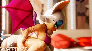 Rouge the Bat in action: Sexy anime compilation
