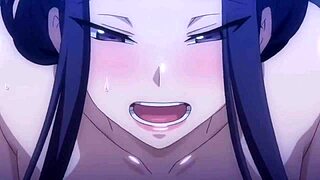Big ass MILFs and an old man in an anime gang bang