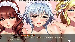 Maid-san to boin game final scene orgy english