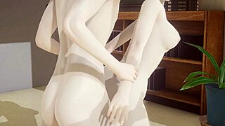 Japanese futanari Shoko in hardcore library action