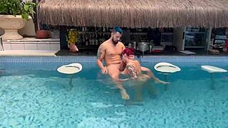 Muscular men have good sex in front of their hosts