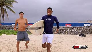 Gay anal sex with a naughty surfer