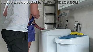 Big ass amateur in a homemade bathroom scene