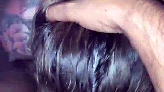 A beautiful blonde gives a deepthroat blowjob and suffers a sunburn