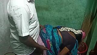 A sports teacher from a village has sex with his student and her big pussy lips are revealed