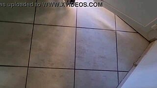 Pretty European girl gets messy in family bedroom