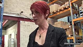 Redhead cougar gets her ass pounded by a big cock