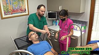 Angel Ramiraz's slippery and moaning scene at the Cum Clinic extraction