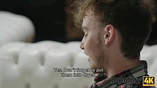 Stepmother gets milked for sex in European setting