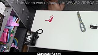 MILF shoplifter punished with a hardcore office straffing