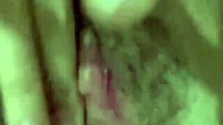 Steamy solo masturbation scene with trimmed pussy hair and beaver shot