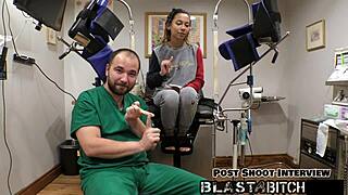 Natural tits bouncing while getting fucked in hospital