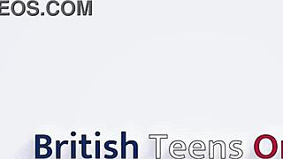 Alternative British college student's big natural tits and great ass on a fucking machine