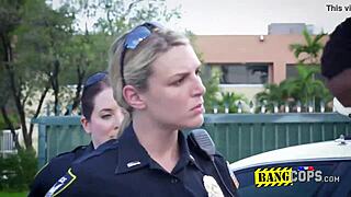 Police officer seduces a colleague for a steamy threesome