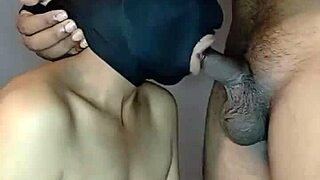Deep throat practice with a ring gag for a hot facial cumshot
