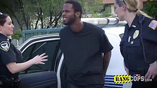 Police officer seduces a colleague for a steamy threesome
