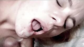 Close up and personal: 18-19 year old stepdaughter’s facial compilation