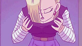 Mind control with Android 18 in this cartoon parody