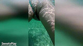 Anal sex with a bbw and an explosion of cum under the water