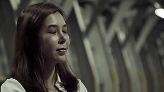 This is a softcore video of an Asian woman who works as a secretary in a hospital