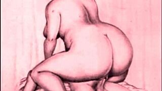 Beautiful women with big assets in ancient artwork