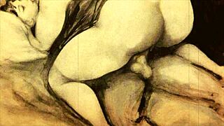 Beautiful women with big assets in ancient artwork