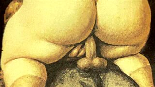 Beautiful women with big assets in ancient artwork