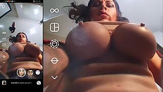Futanari trap tries out big tits filter