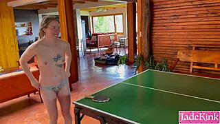 Playing strip pong with my cousin and things got out of hand