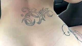 Big-chested escort gets fucked in a car publicly