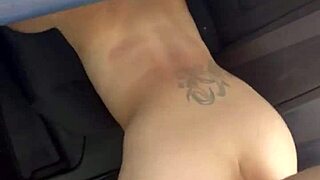 Big-chested escort gets fucked in a car publicly