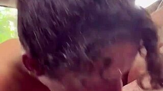 Big-chested escort gets fucked in a car publicly