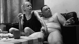 Blue film with a handsome man and a big dick