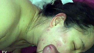 Asian milf expertly sucks cock in homemade video